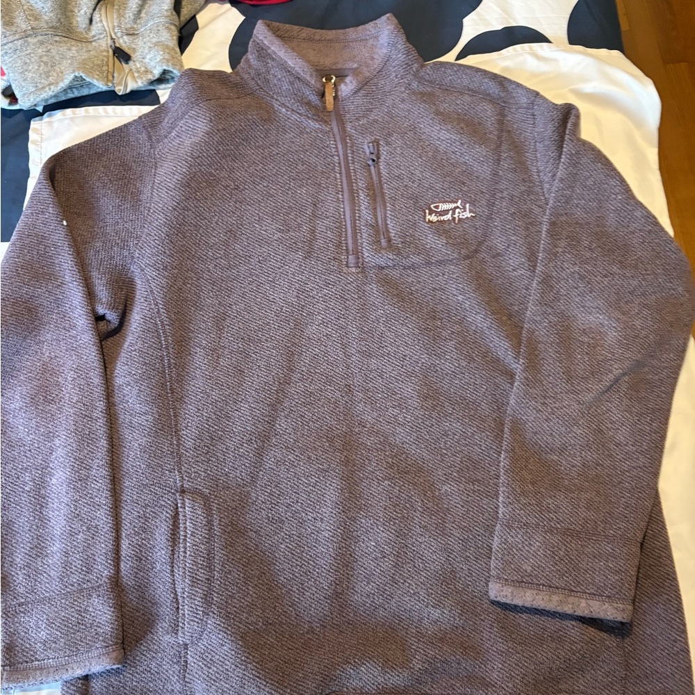 Men's Half-Zip Sweater in Heathered Gray